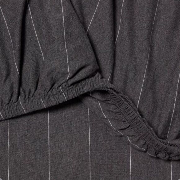 Full Cotton Jersey Sheet Set - Dark Gray Striped - Threshold - Picture 4 of 6